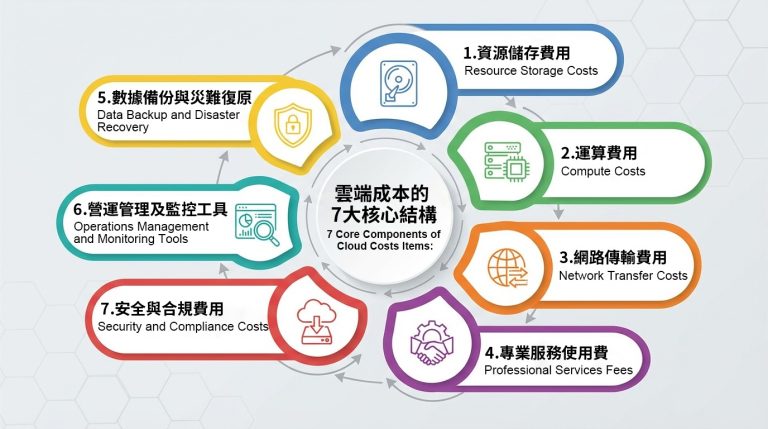 雲端成本7大結構圖