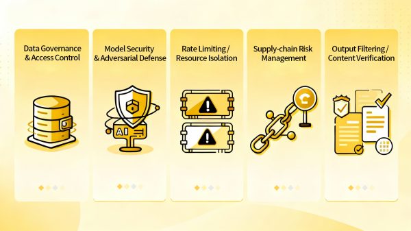 AI資料安全及防護策略示意圖